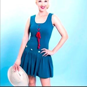 Cute Tatyana retro look ship shape dress nautical look. Unique dress. 👠